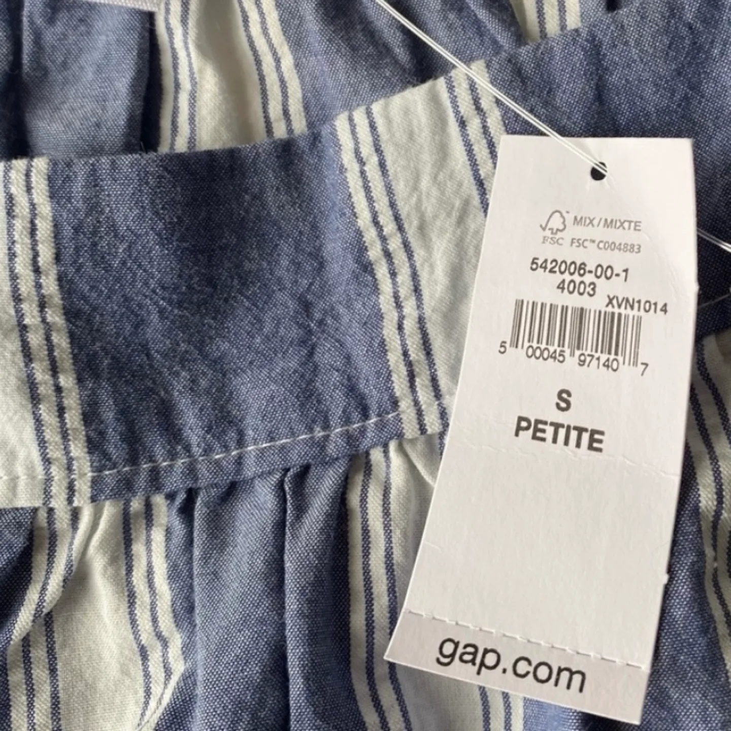 Gap Petite Blue and White Striped mini Dress image indicator(4)