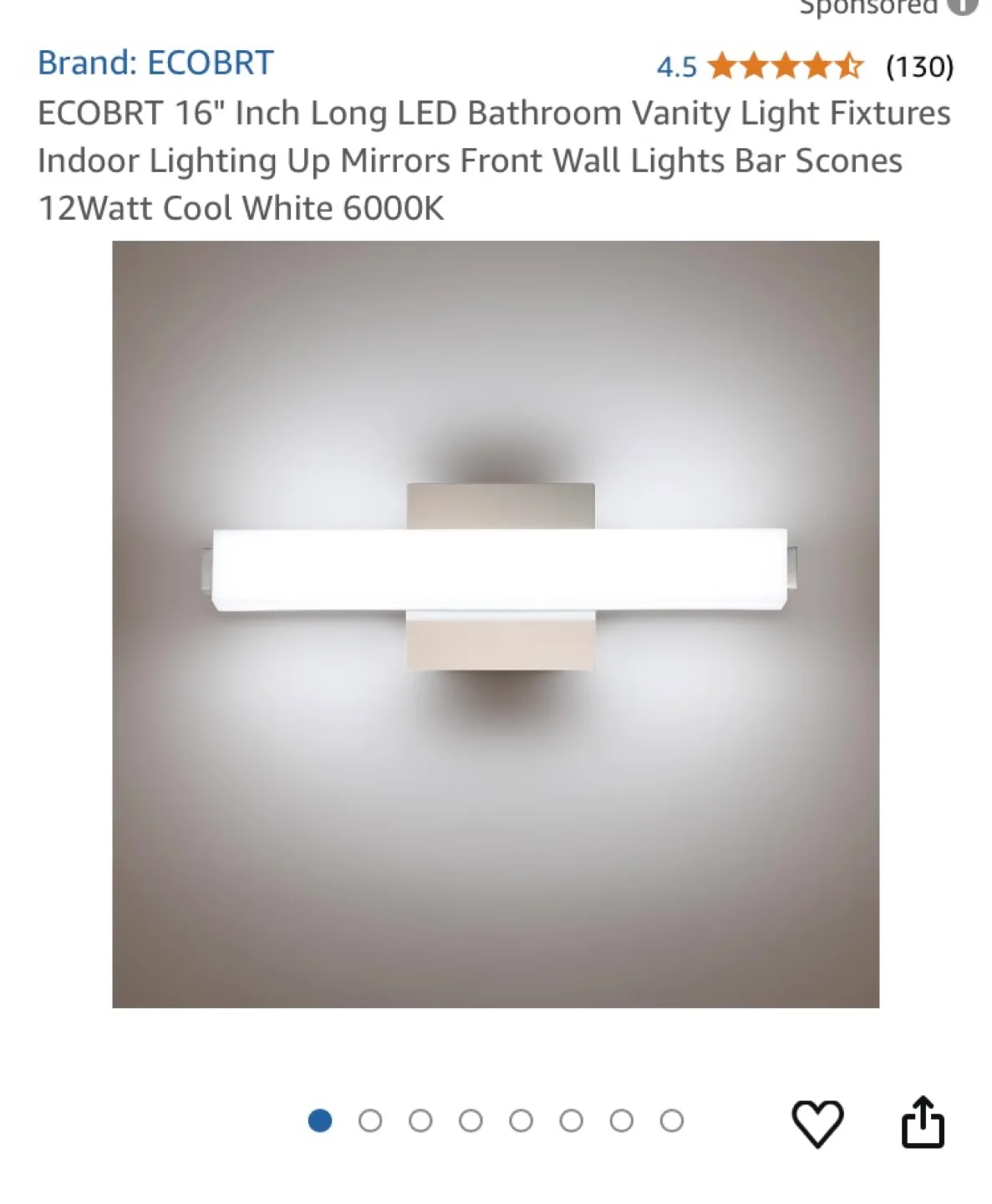 ECOBRT 16" LED Bathroom Vanity Light Fixture image indicator(4)