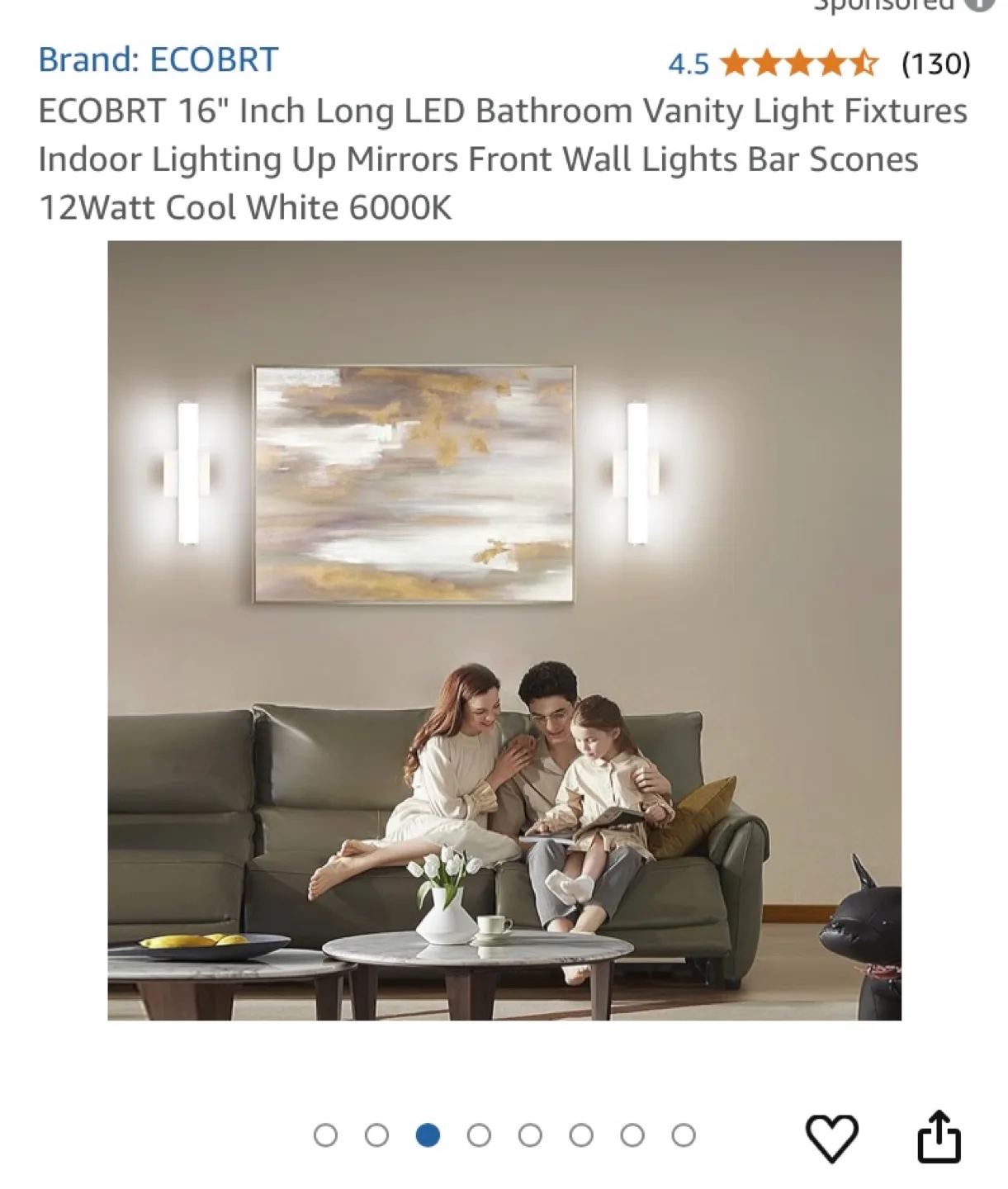 ECOBRT 16" LED Bathroom Vanity Light Fixture image indicator(8)