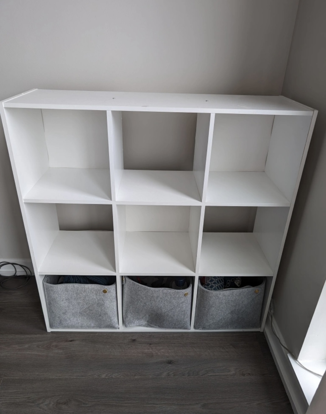 IKEA bookcase, White Cube Storage Organizer