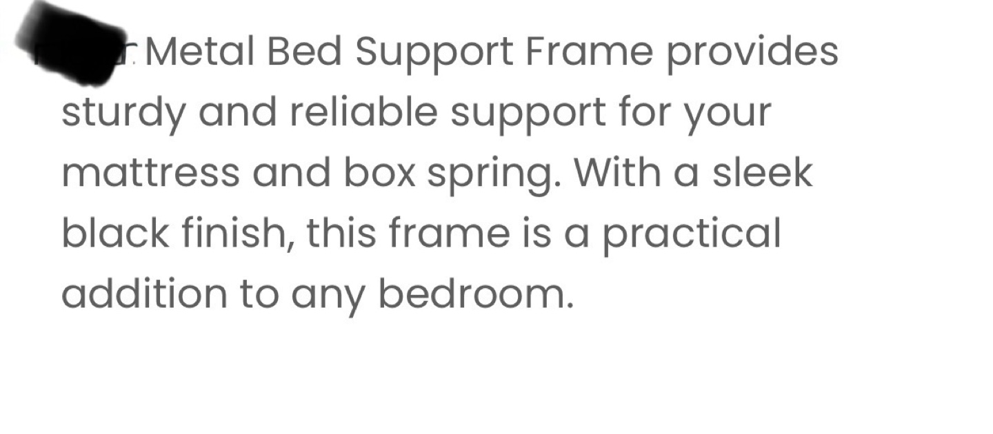 Metal Bed Frame Support - photo 3