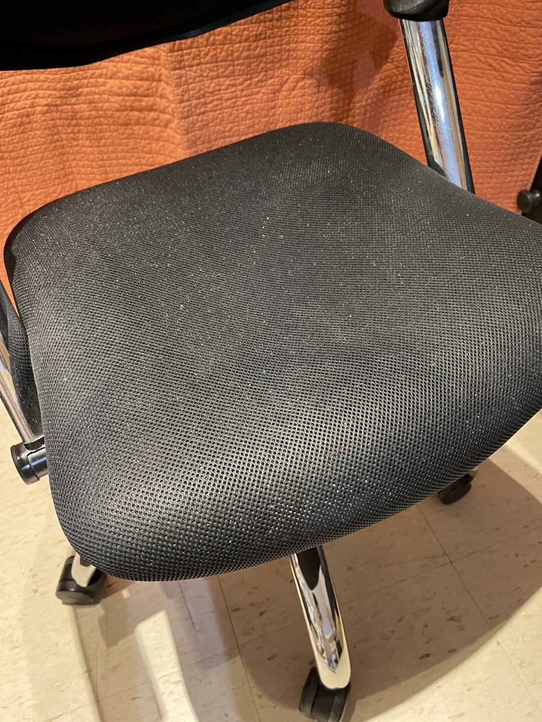 IKEA Black Mesh Office Chair with Chrome Base - photo 5