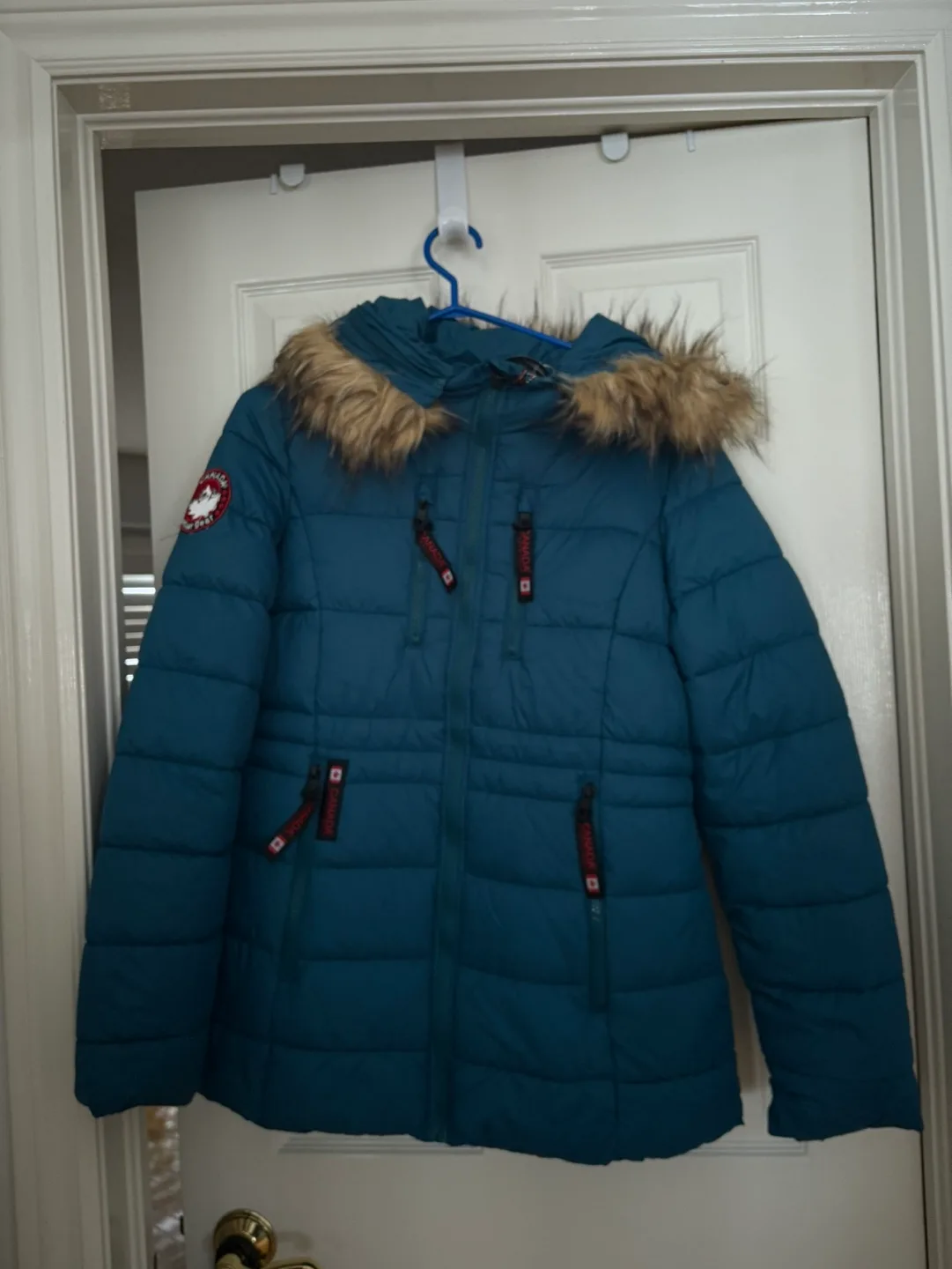Canada Weathergear Teal Hooded Puffer Jacket image indicator(2)