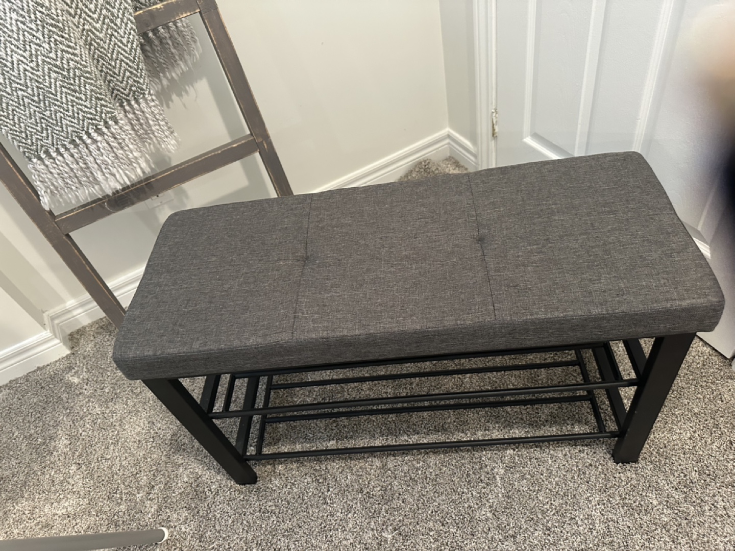 Shoe storage bench