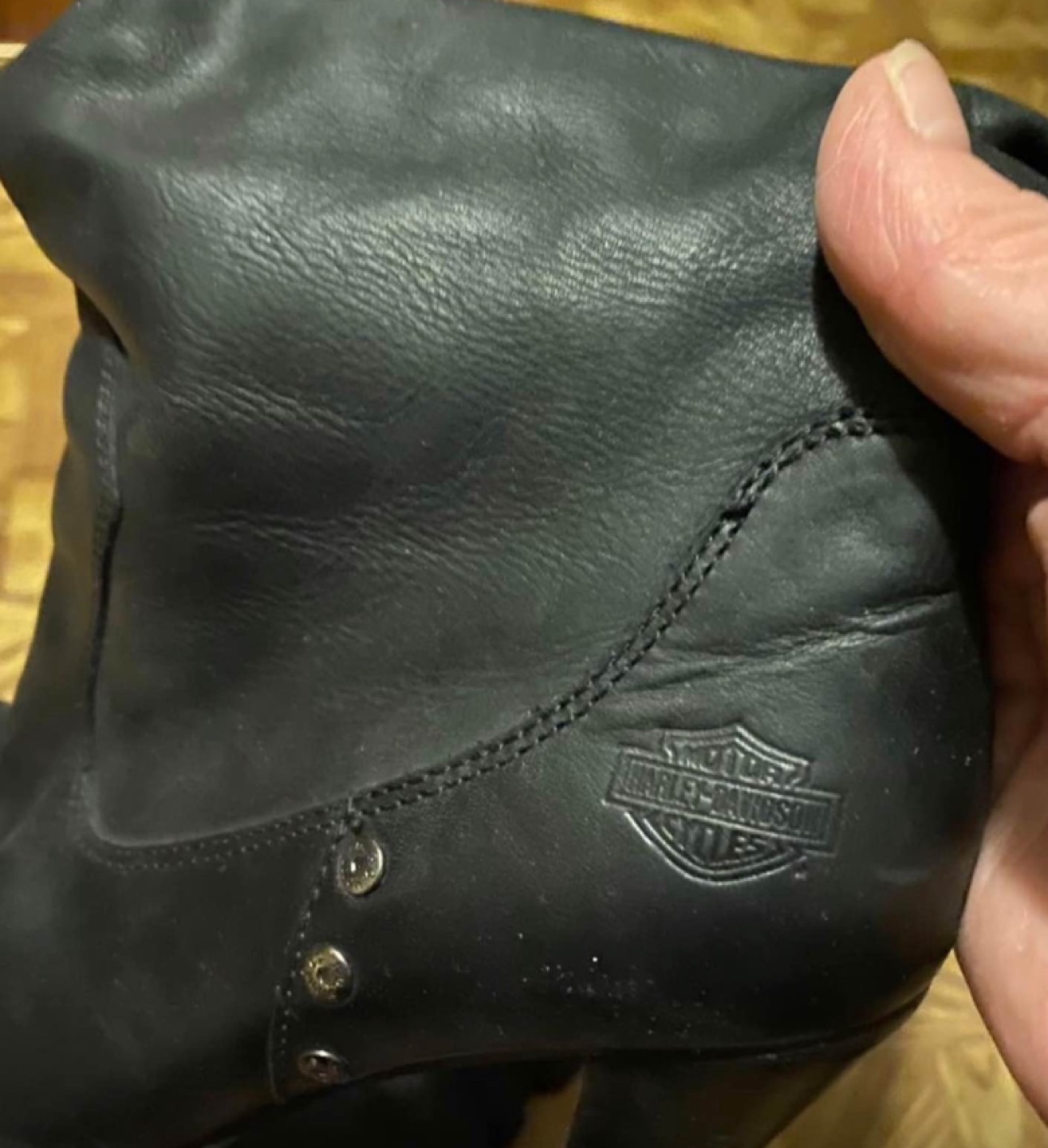 Harley Davidson Women's Black Leather Boots 6 1/2 - photo 2