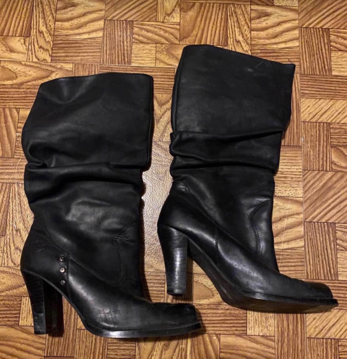 Harley Davidson Women's Black Leather Boots 6 1/2