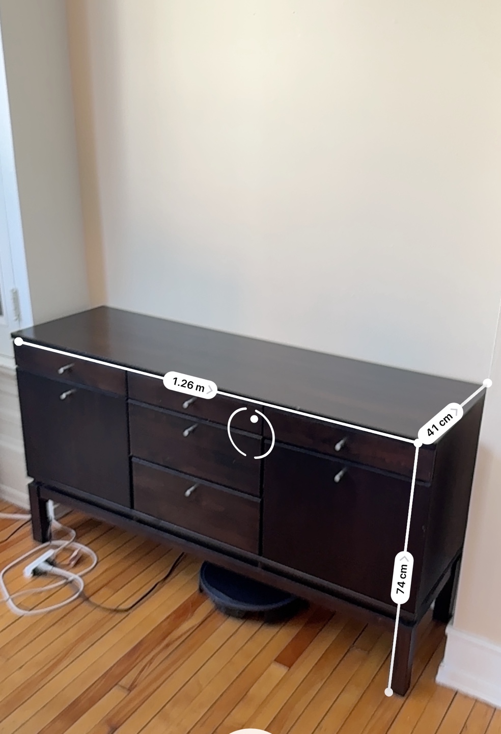 Dark brown wooden sideboard/buffet - photo 3