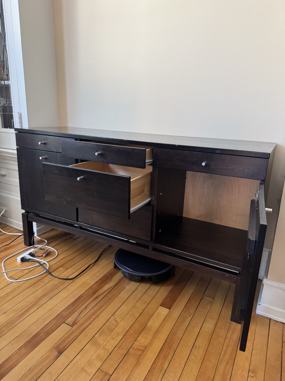 Dark brown wooden sideboard/buffet - photo 2