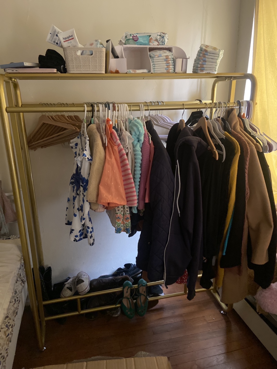 Gold Metal Clothing Rack - photo 3