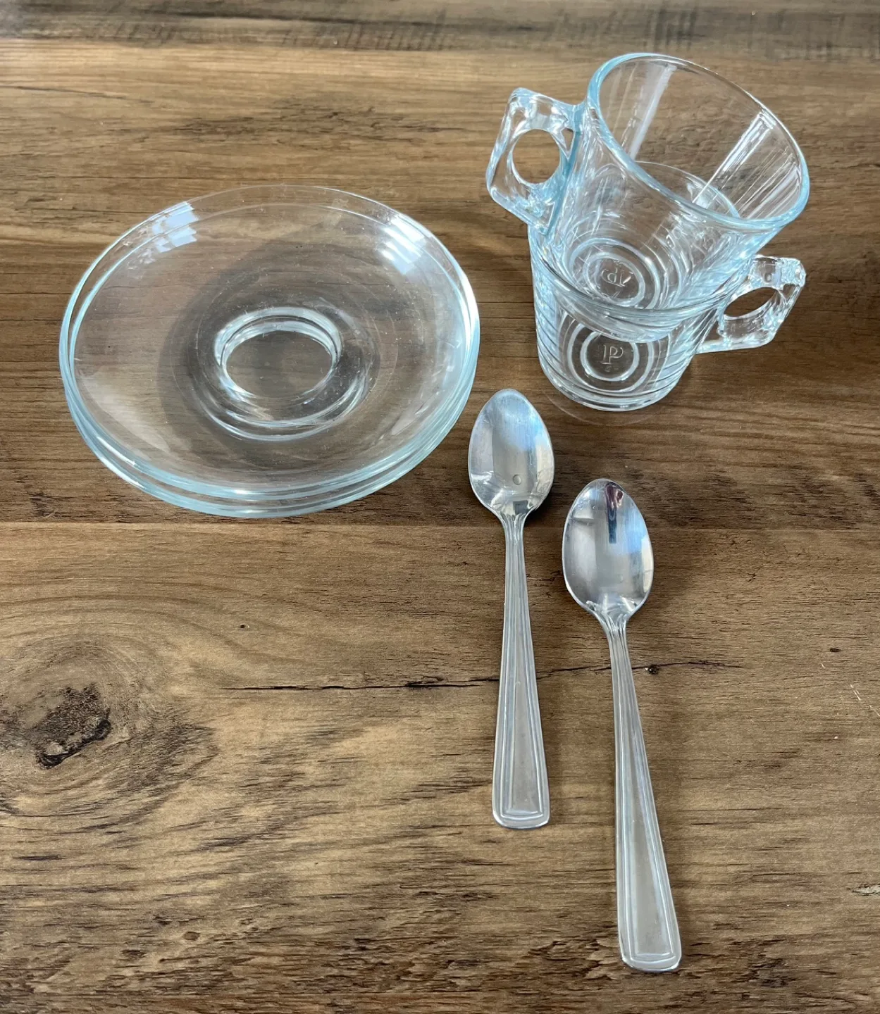 Set of Two Espresso Cups and Saucers with Spoons image indicator(2)