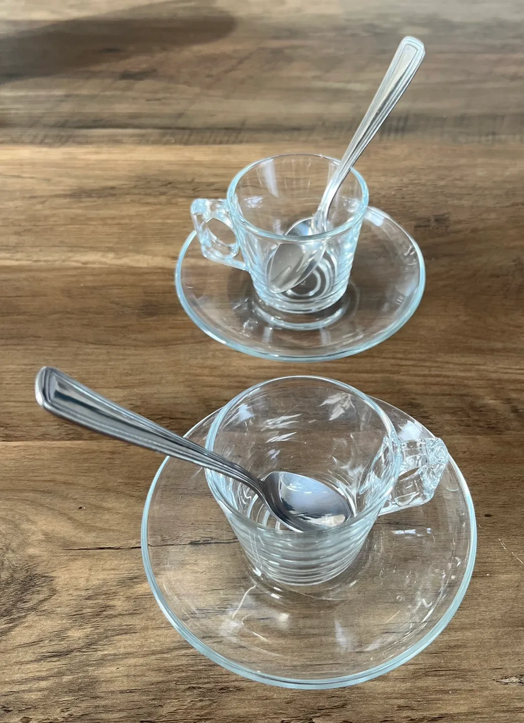 Set of Two Espresso Cups and Saucers with Spoons image indicator(3)