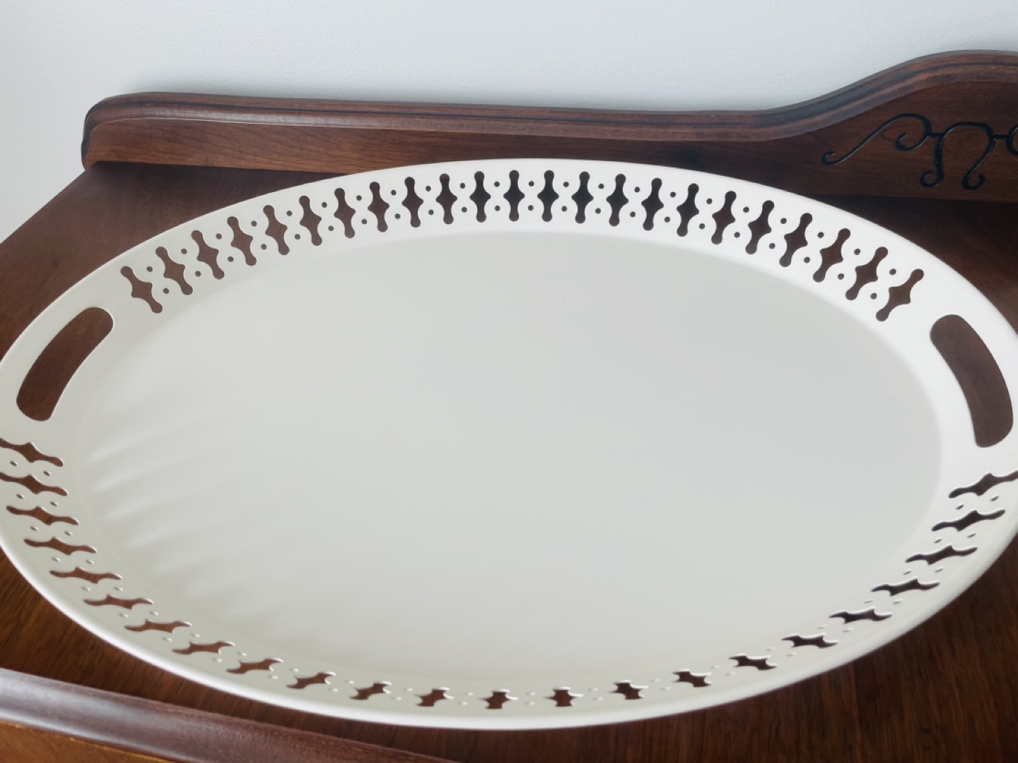 IKEA ROMANTISK Tray - White - 52x39 cm