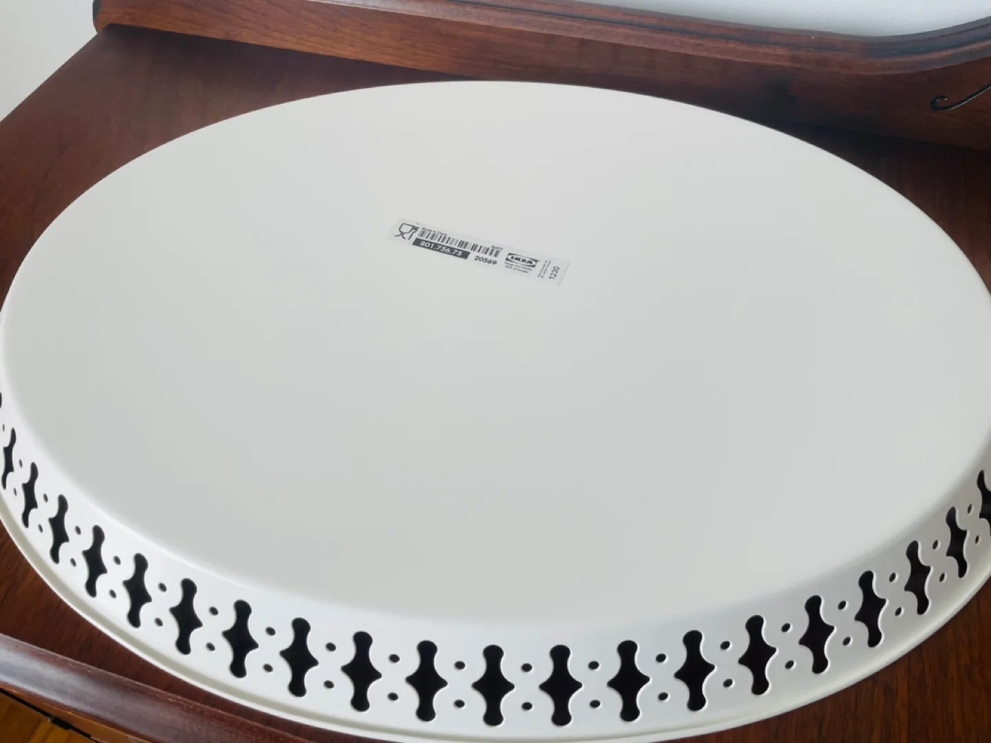 IKEA ROMANTISK Tray - White - 52x39 cm image indicator(4)