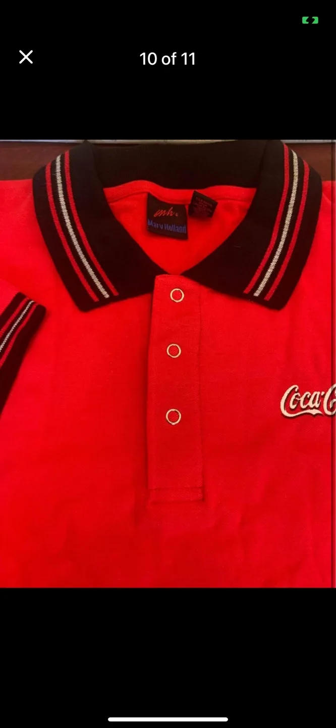Coca-Cola Red Polo Shirt - Size Large image indicator(9)