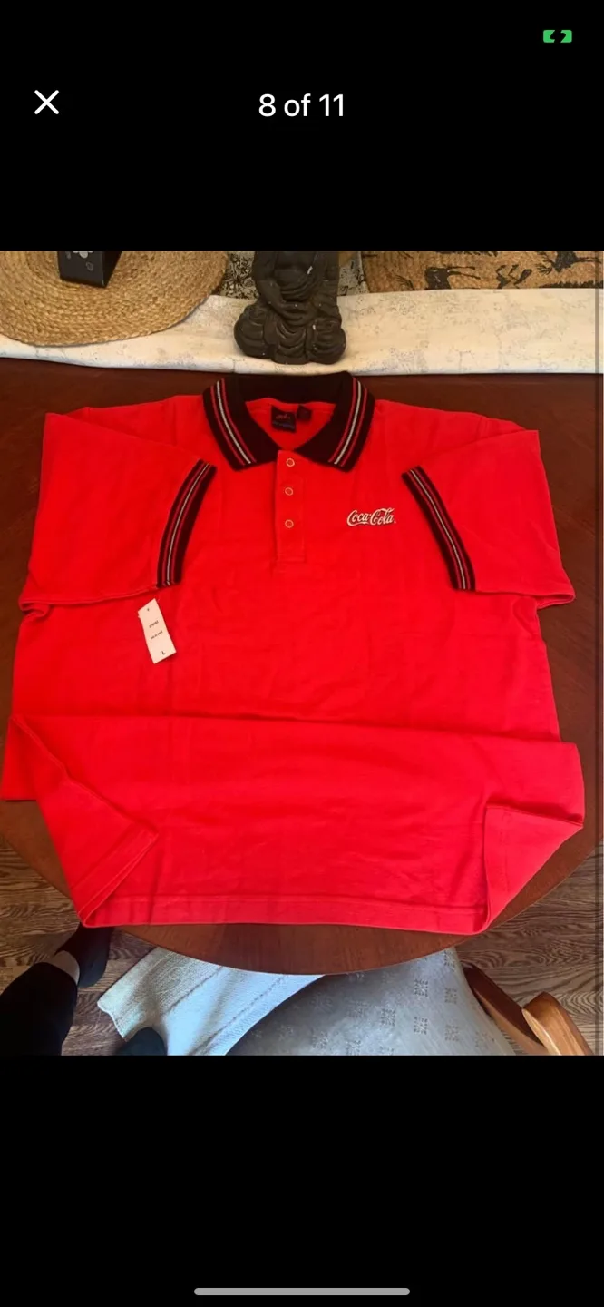 Coca-Cola Red Polo Shirt - Size Large image indicator(7)