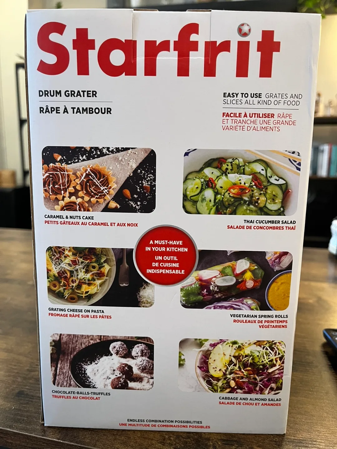 Starfrit Drum Grater - Brand New In Box - 3 Drums Included image indicator(2)