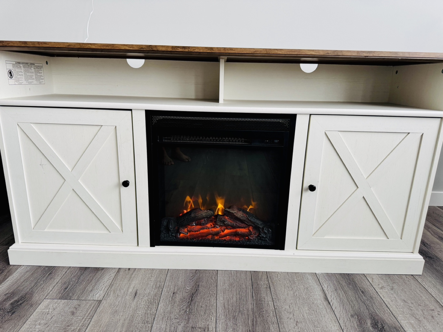 TV Stand with Electric Fireplace