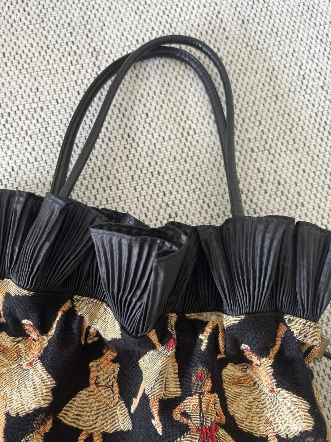 Brand New Japan Made Ballerina Embroidery Handbag image indicator(3)