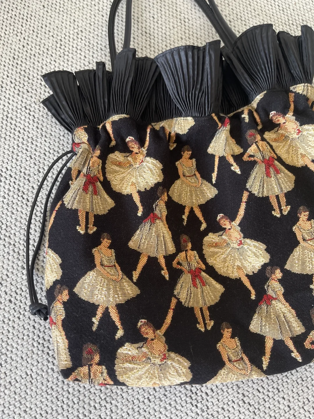 Brand New Japan Made Ballerina Embroidery Handbag image indicator(2)