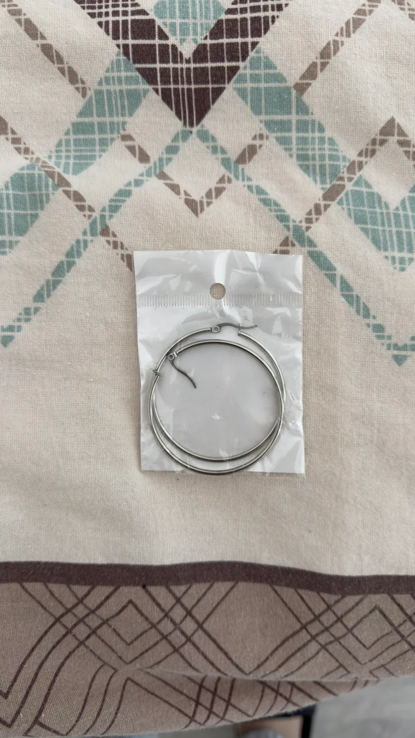Silver Hoop Earrings thumbnail