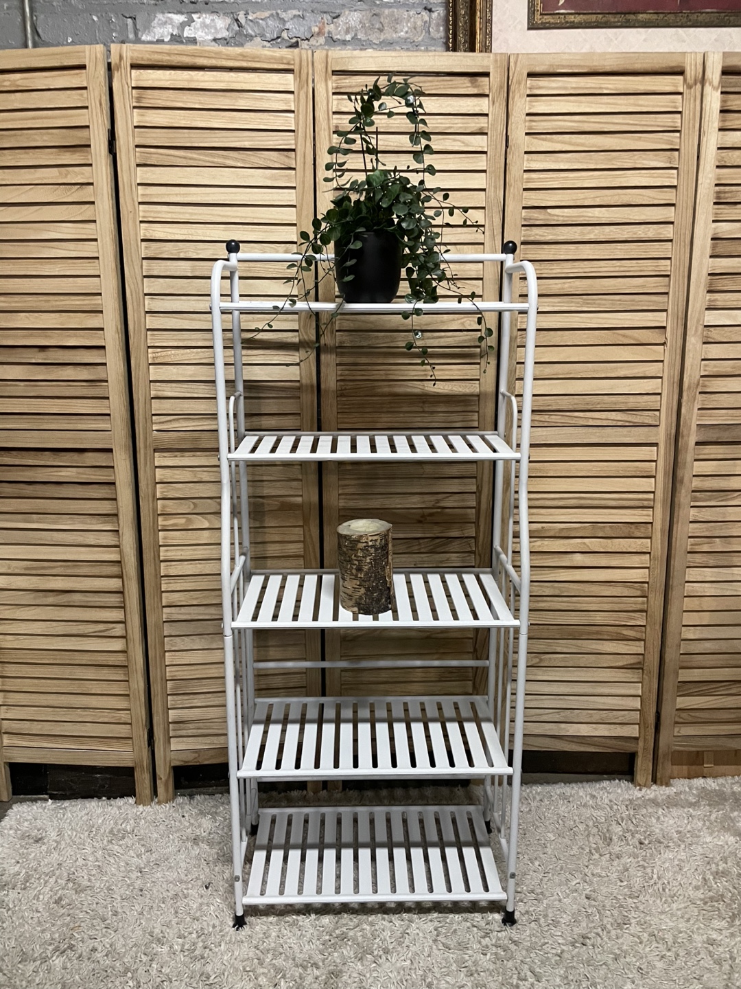 White Metal 4-Tier Shelf - photo 3