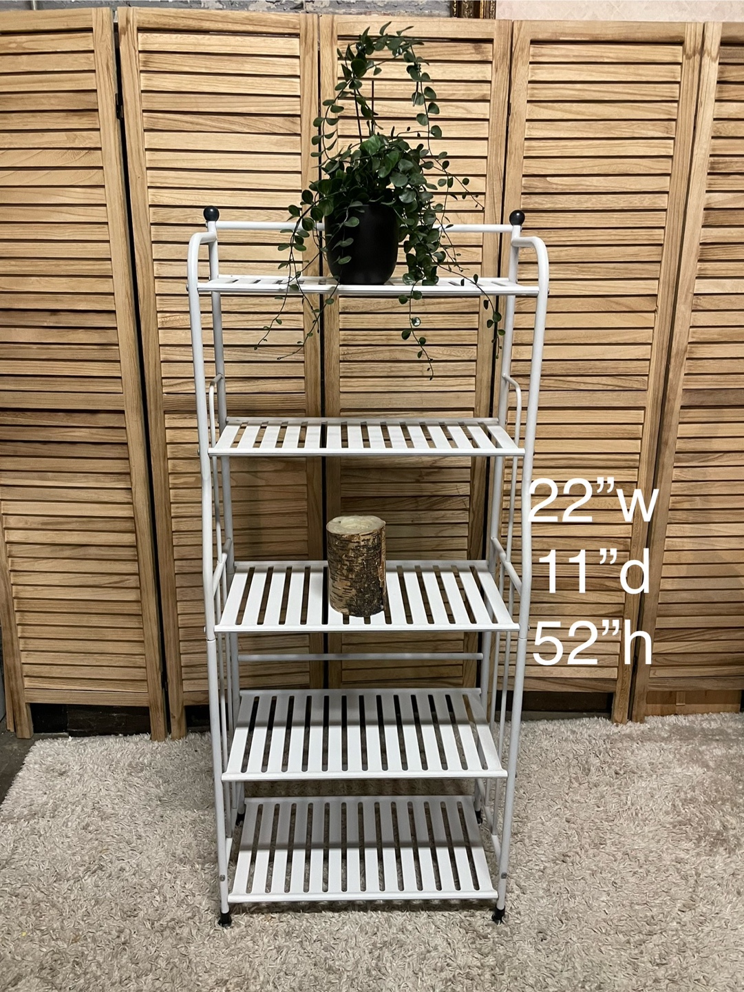 White Metal 4-Tier Shelf - photo 4