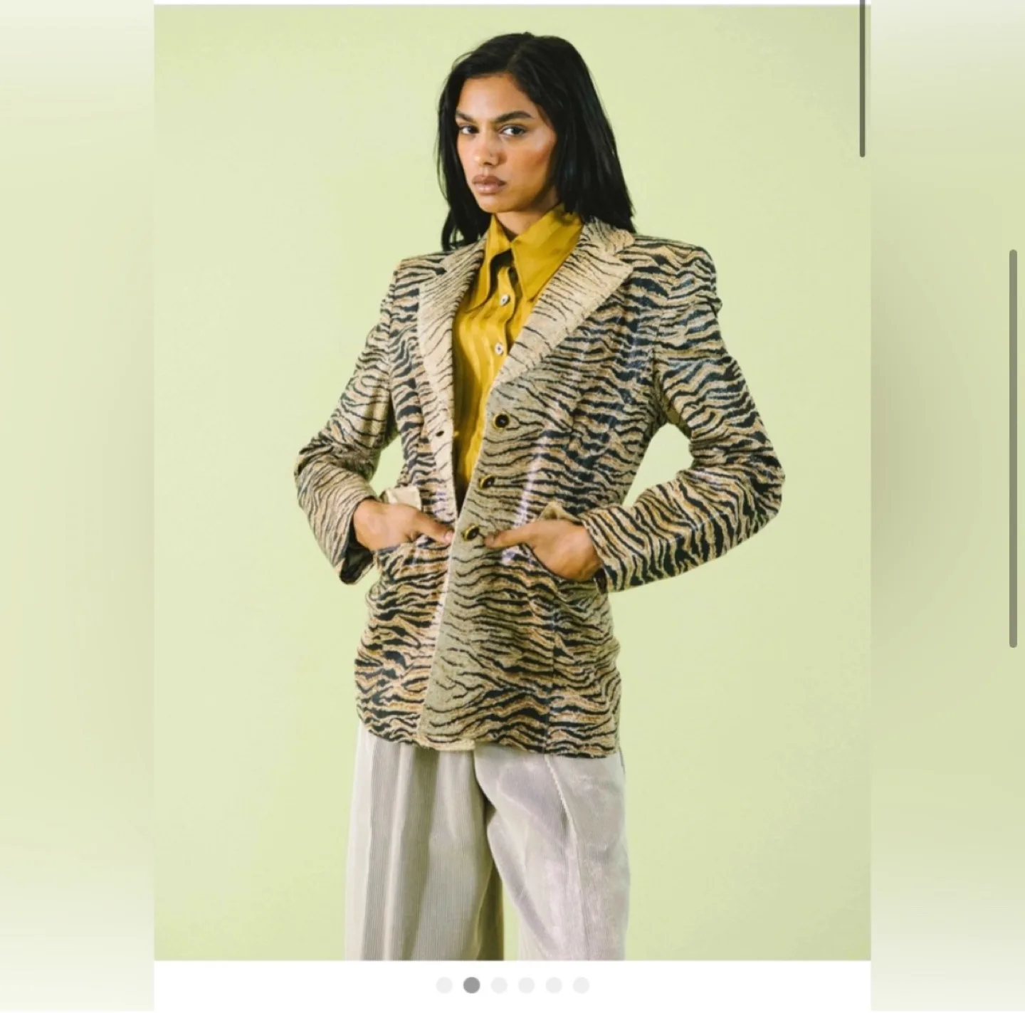 Vintage Escada animal print leather jacket - sz 36 (small) image indicator(2)