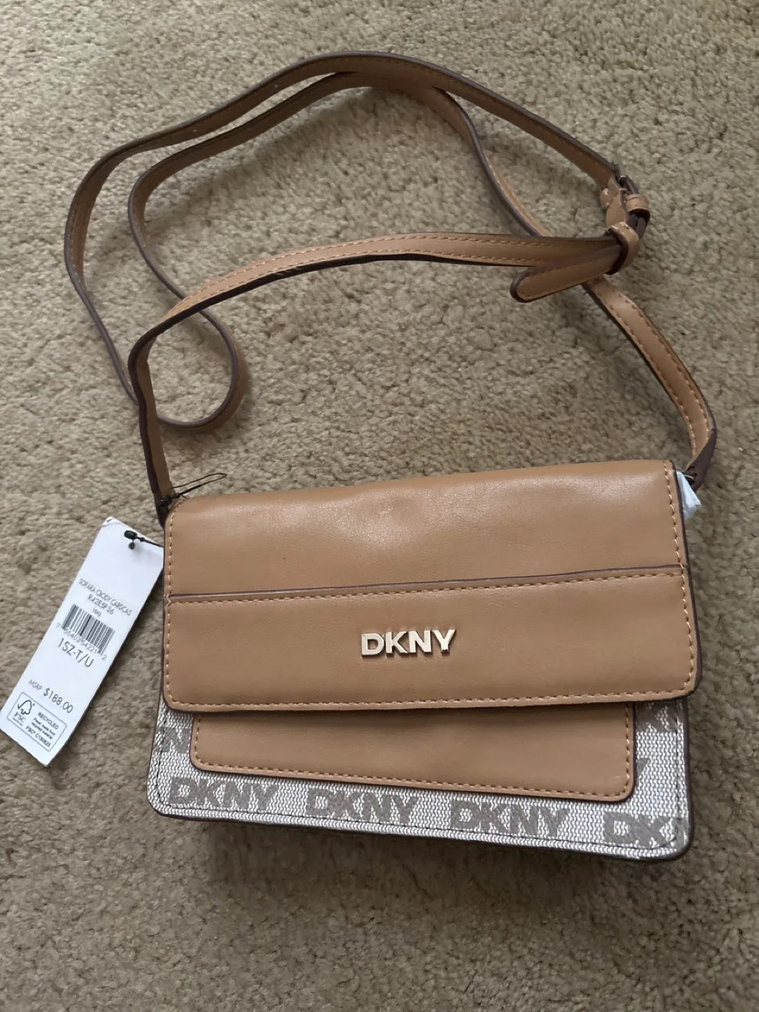 DKNY Tan Crossbody Bag thumbnail