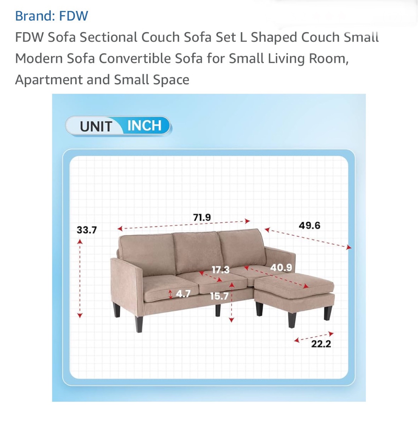 L-Shaped Sectional Sofa - photo 2