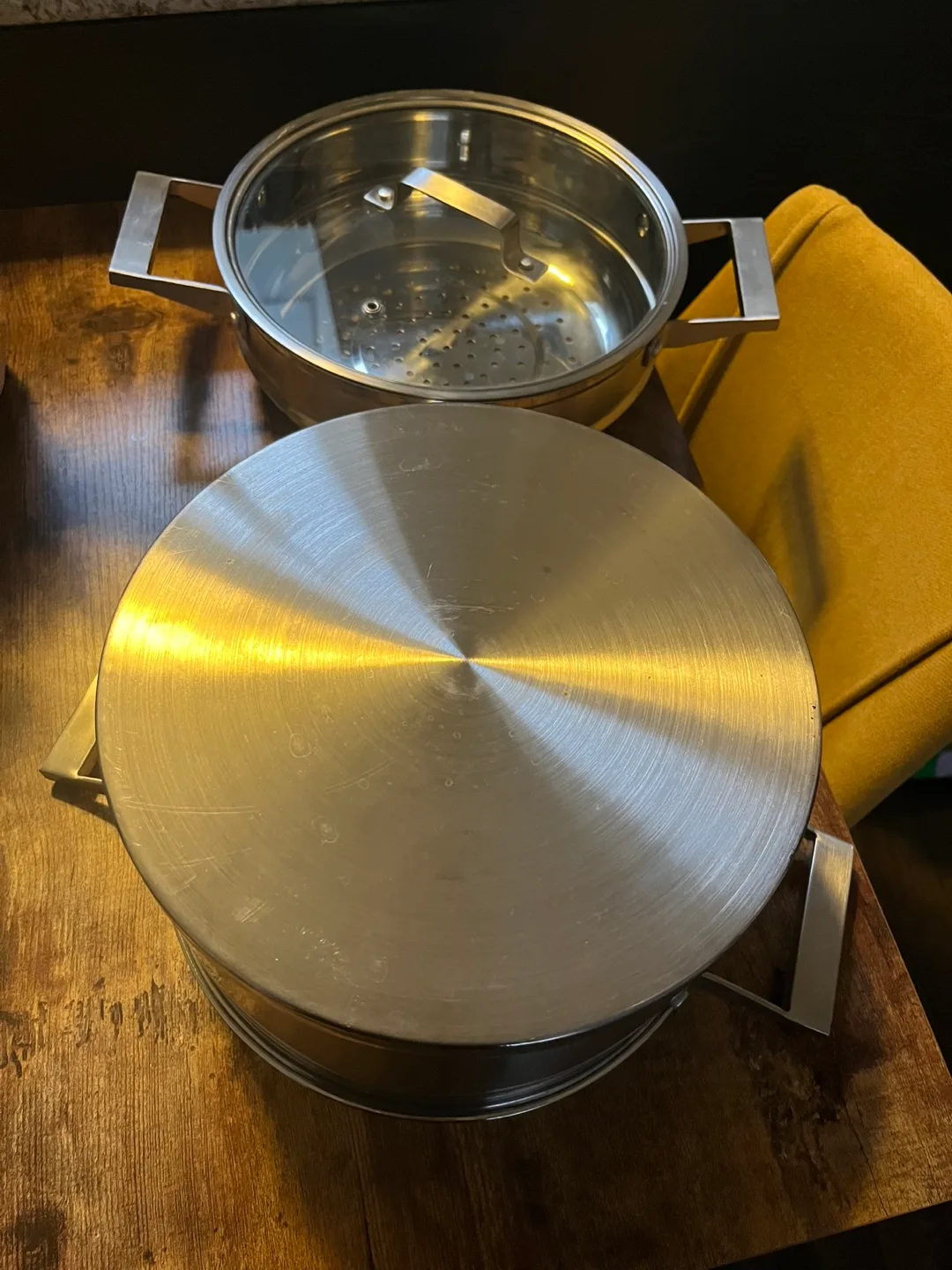 Stainless Steel Stackable Stock Pot and Steamer image indicator(3)