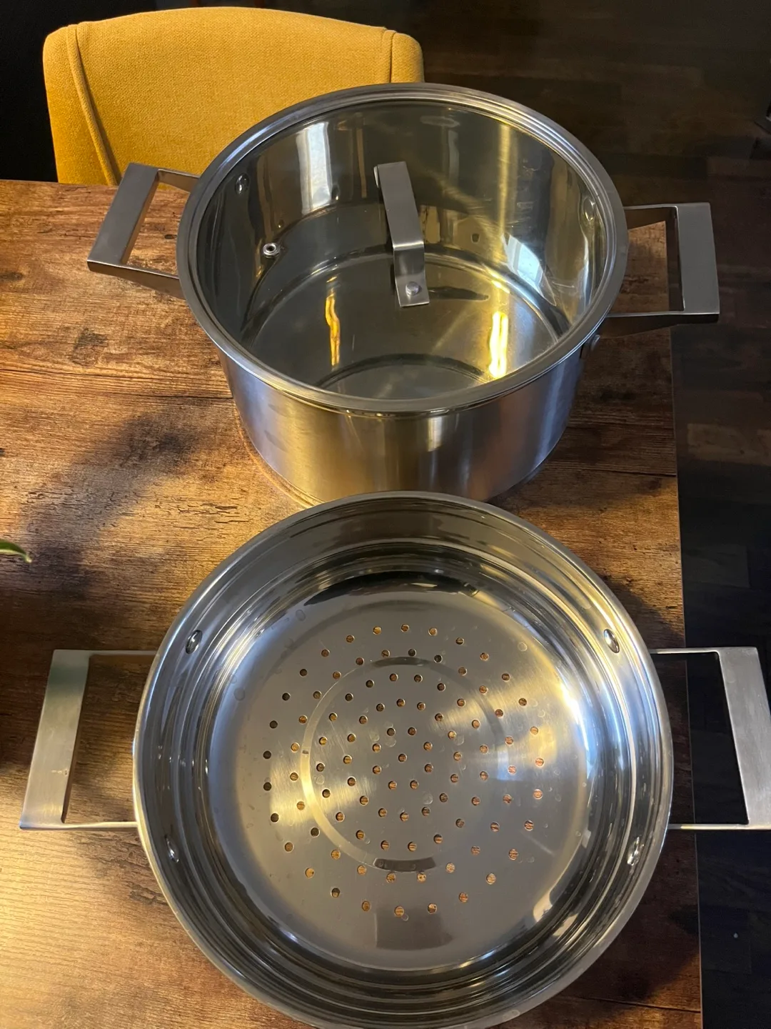 Stainless Steel Stackable Stock Pot and Steamer image indicator(2)