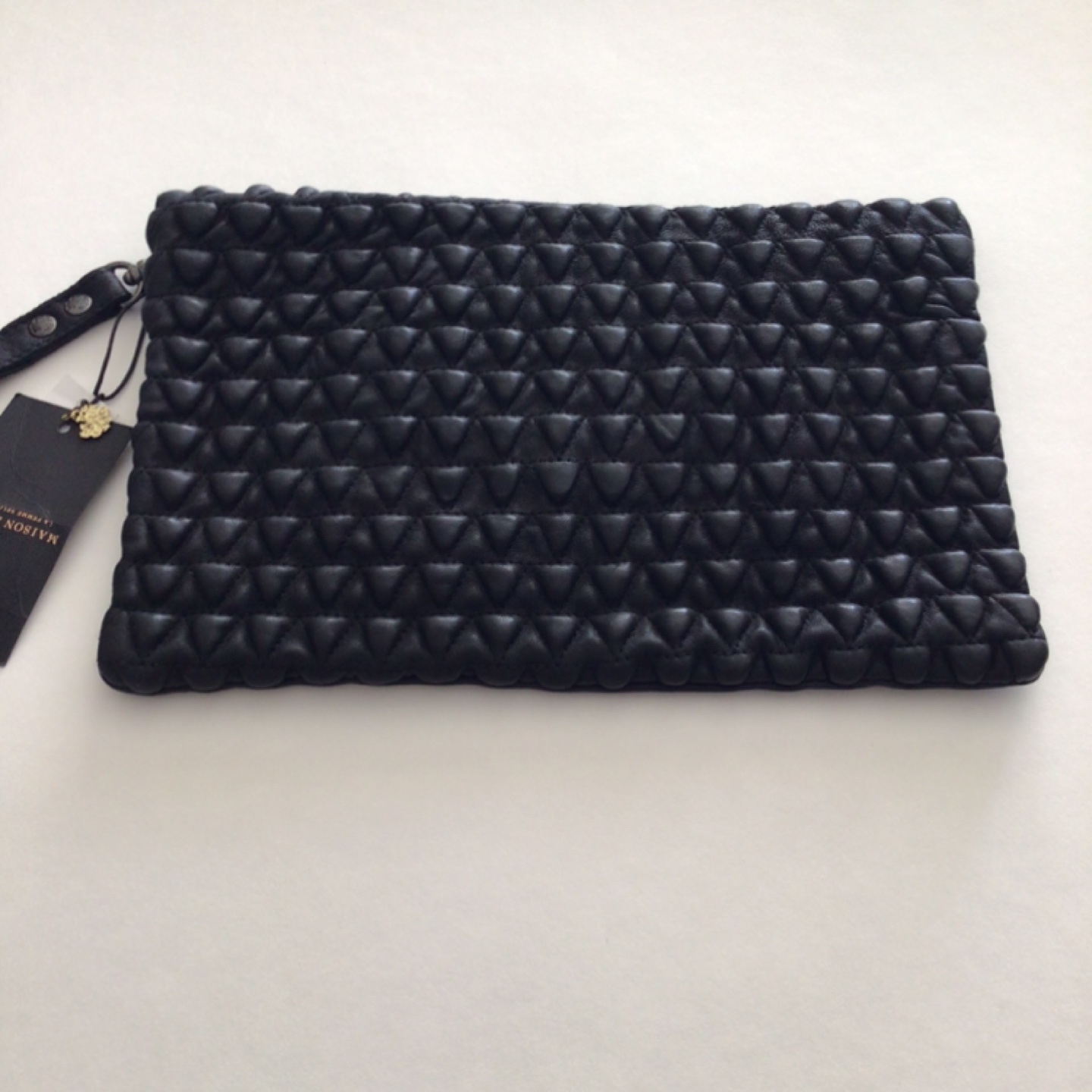 Maison Scotch Black Leather Clutch - photo 2