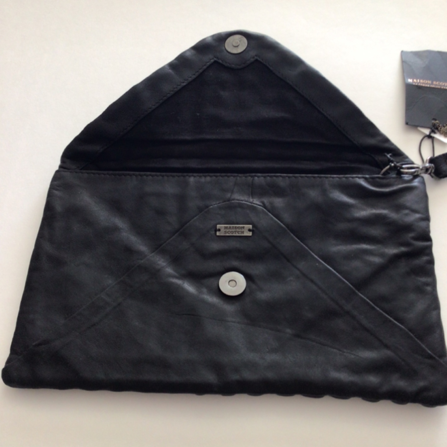 Maison Scotch Black Leather Clutch - photo 3
