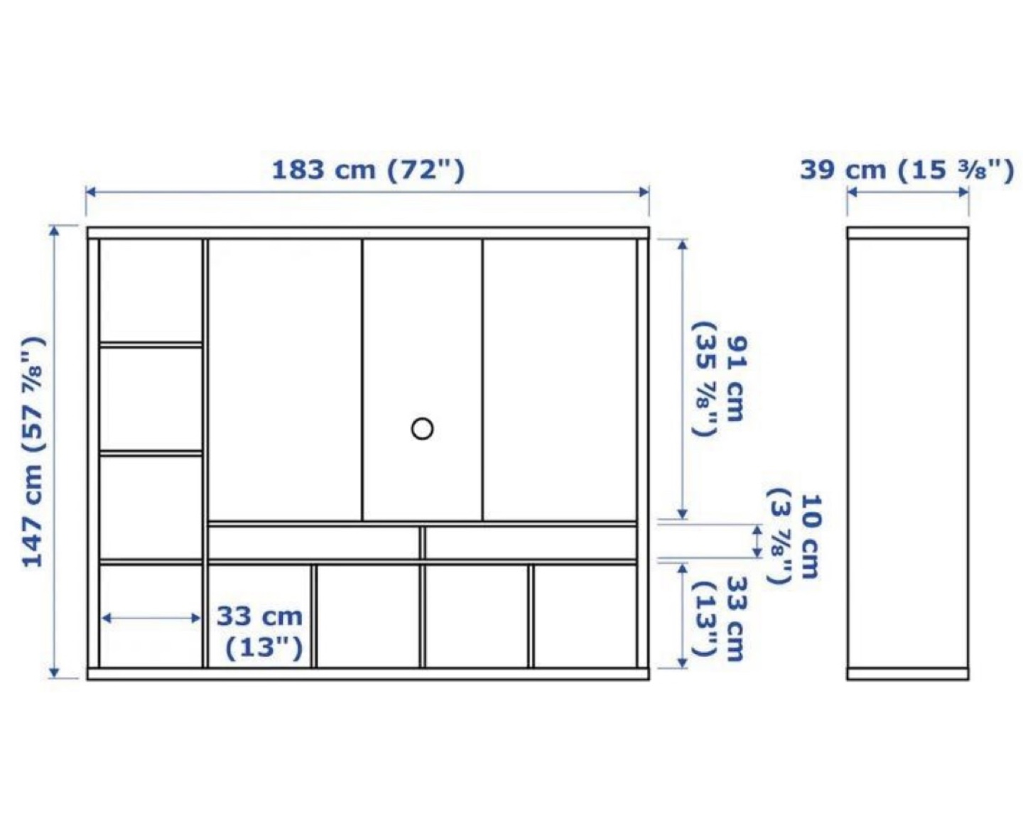 IKEA Lappland Black-Brown Entertainment Centre - photo 5