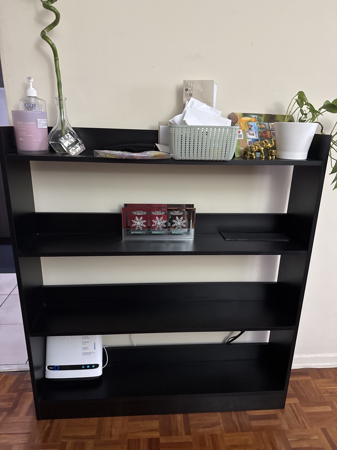 Black 4-Shelf Bookcase