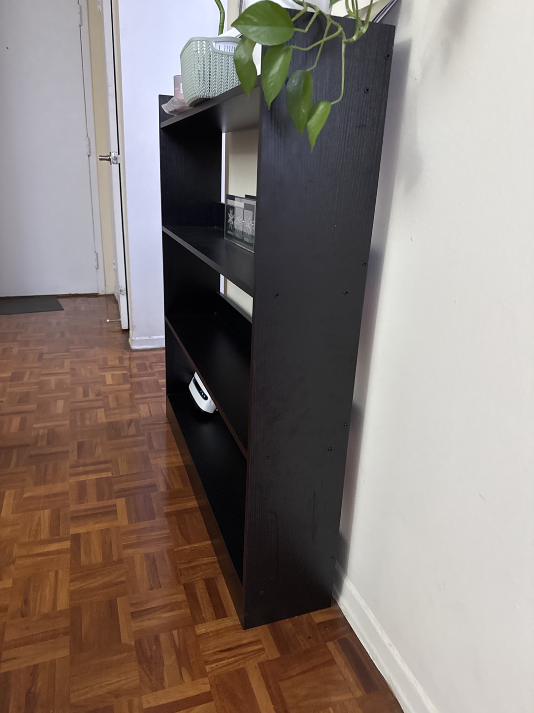Black 4-Shelf Bookcase - photo 2