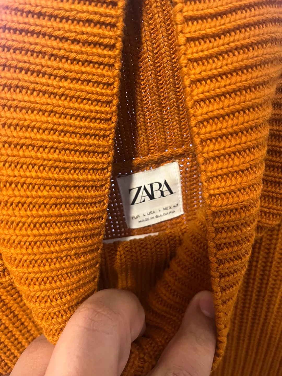 Zara Mustard Yellow Turtleneck Sweater image indicator(2)