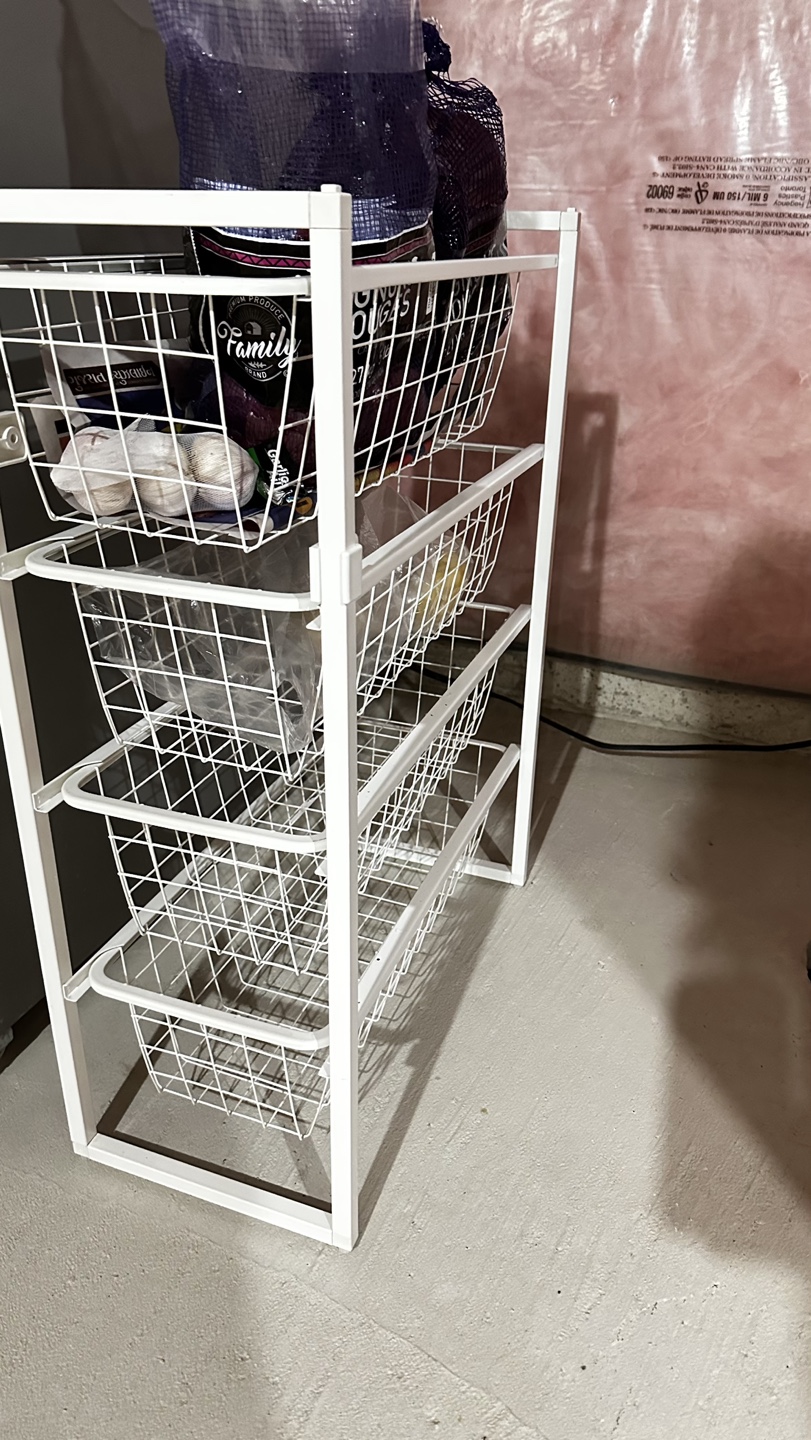 White Metal 4-Tier Rolling Cart Organizer - photo 2