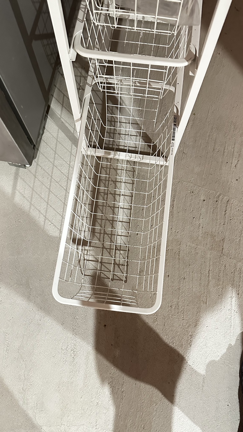 White Metal 4-Tier Rolling Cart Organizer - photo 3