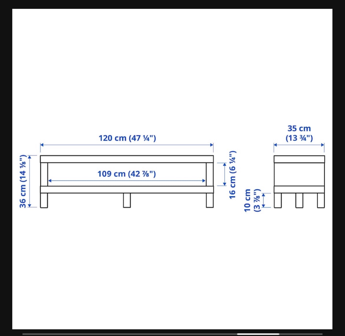 IKEA Black TV Stand Media Console