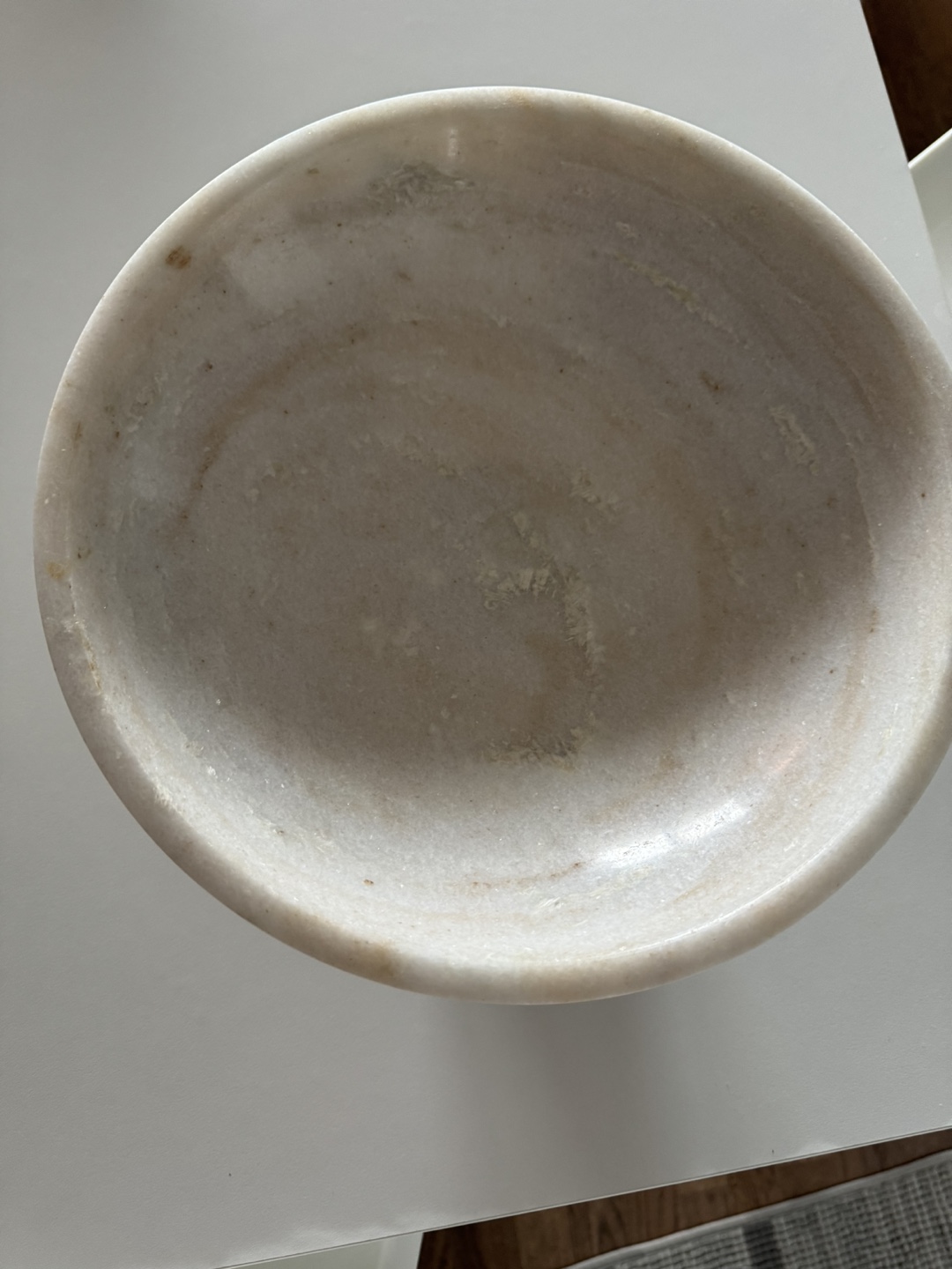 Marble Bowl with Gold Stand - photo 2