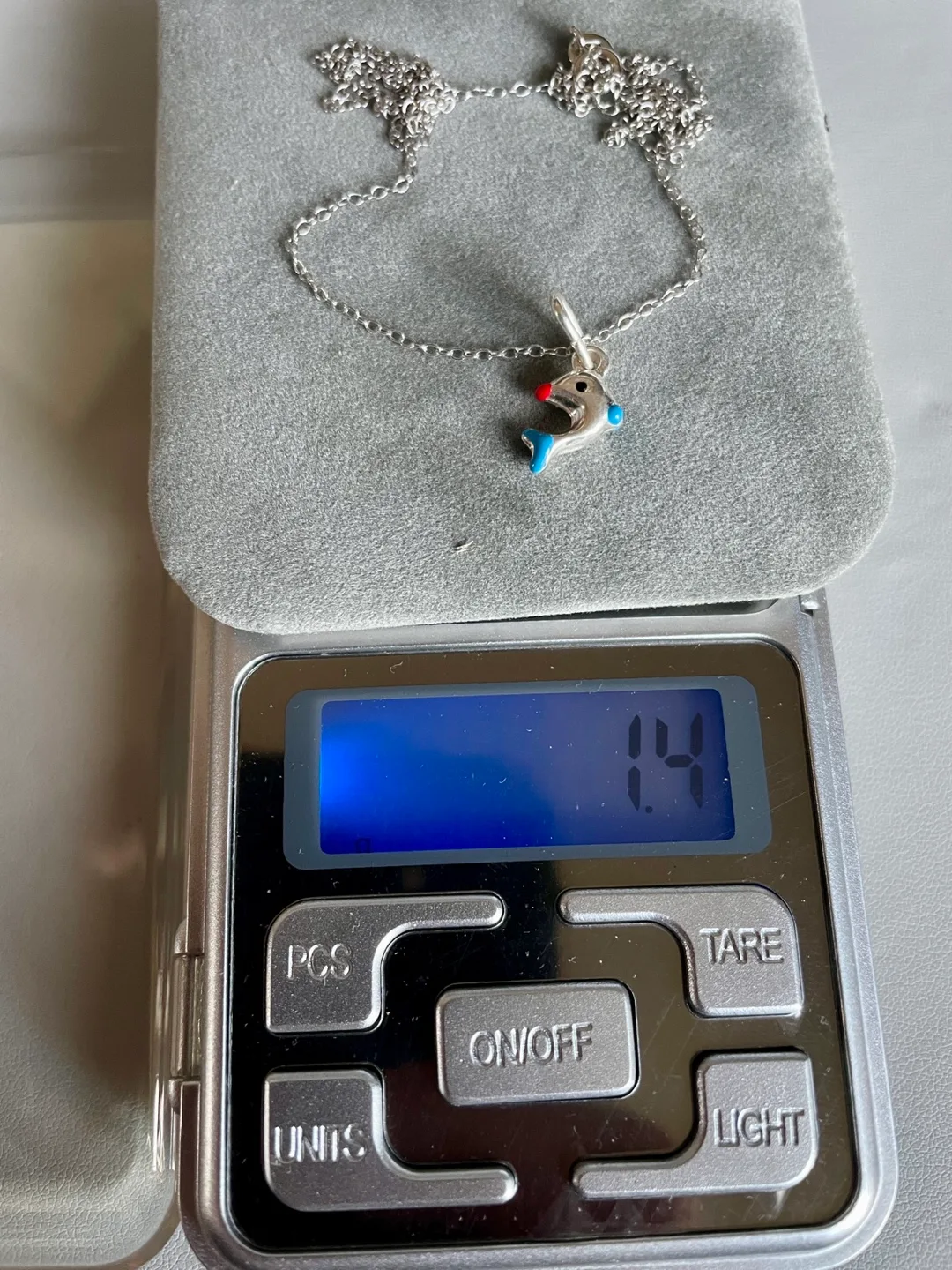 Sterling Silver Dolphin Charm Necklace image indicator(5)