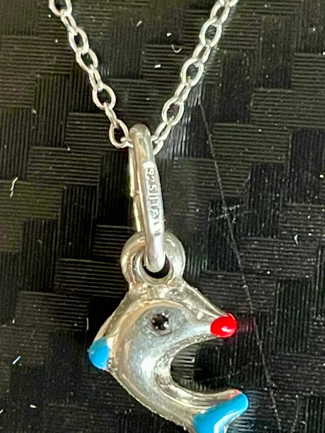 Sterling Silver Dolphin Charm Necklace image indicator(3)