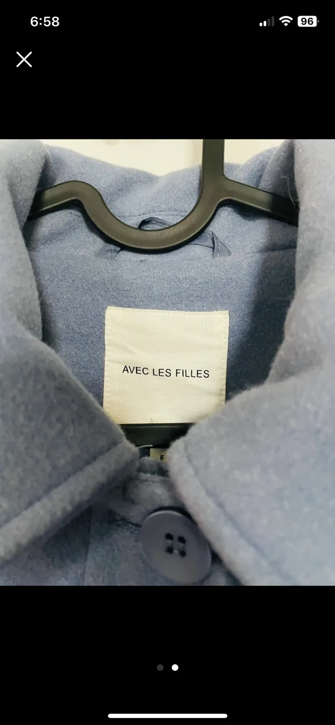 Avec Les Filles Sky Blue Oversized Shirt Jacket image indicator(2)