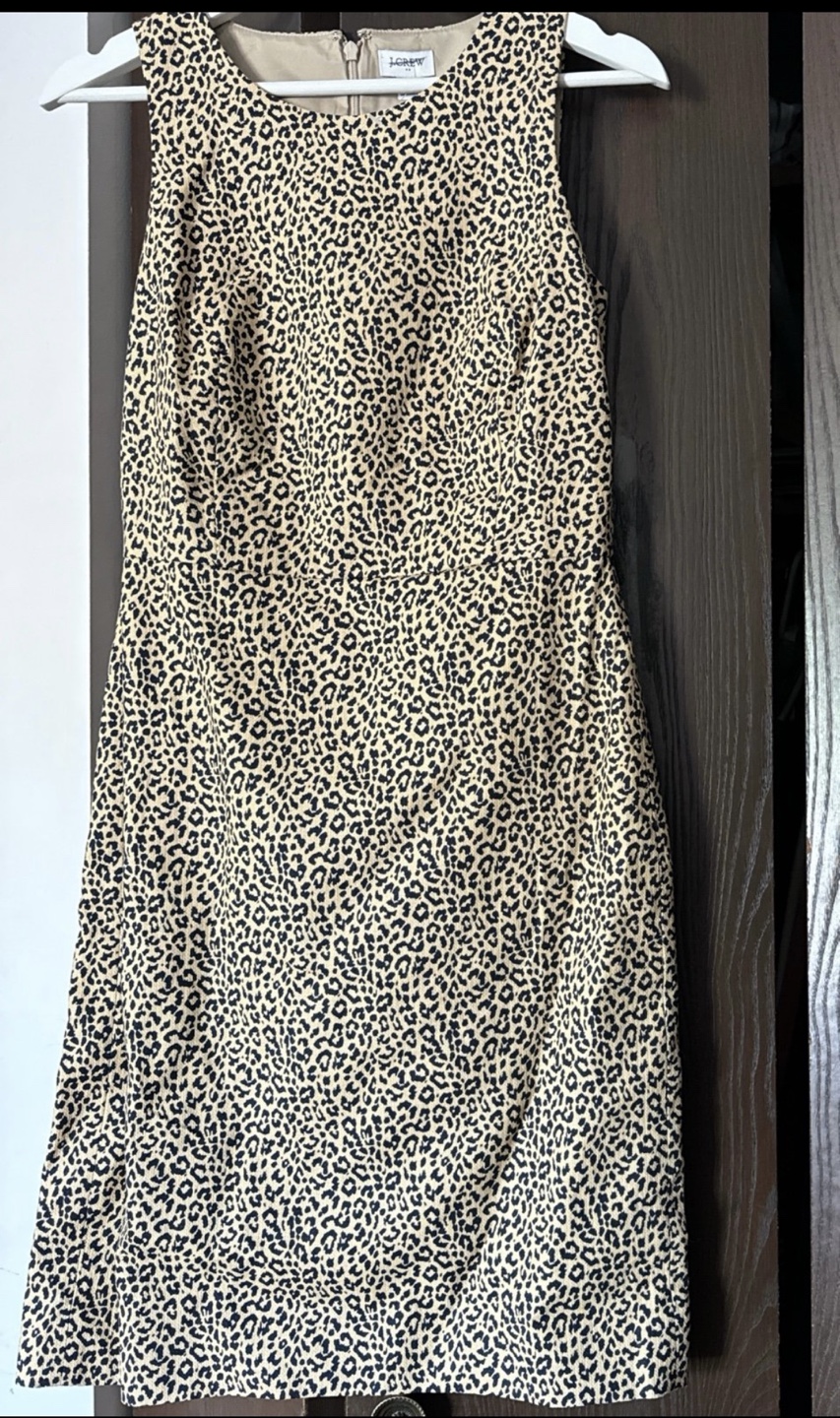 J.Crew Leopard Print Sleeveless Shift Dress