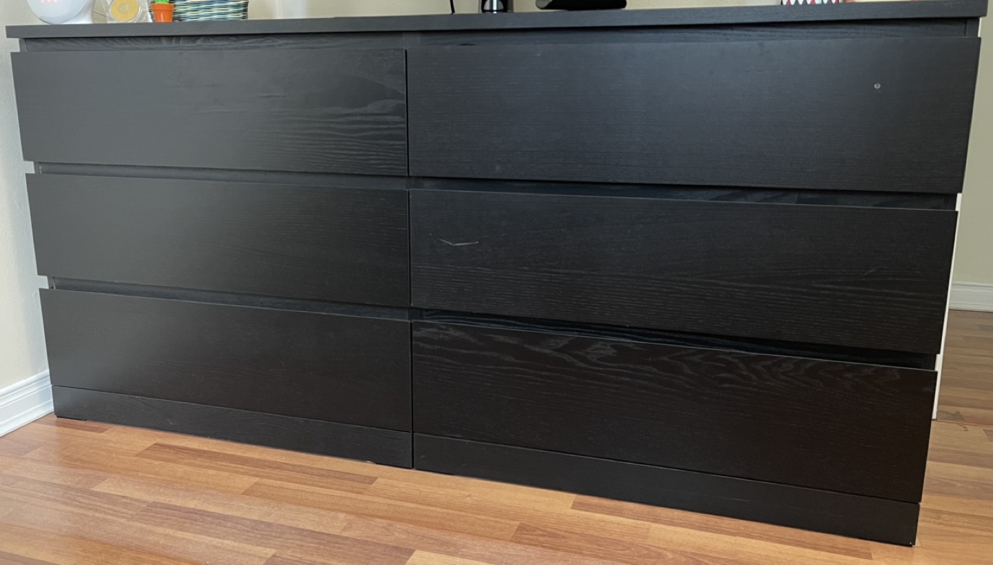 IKEA MALM 6-Drawer Dresser - Black-Brown - photo 2