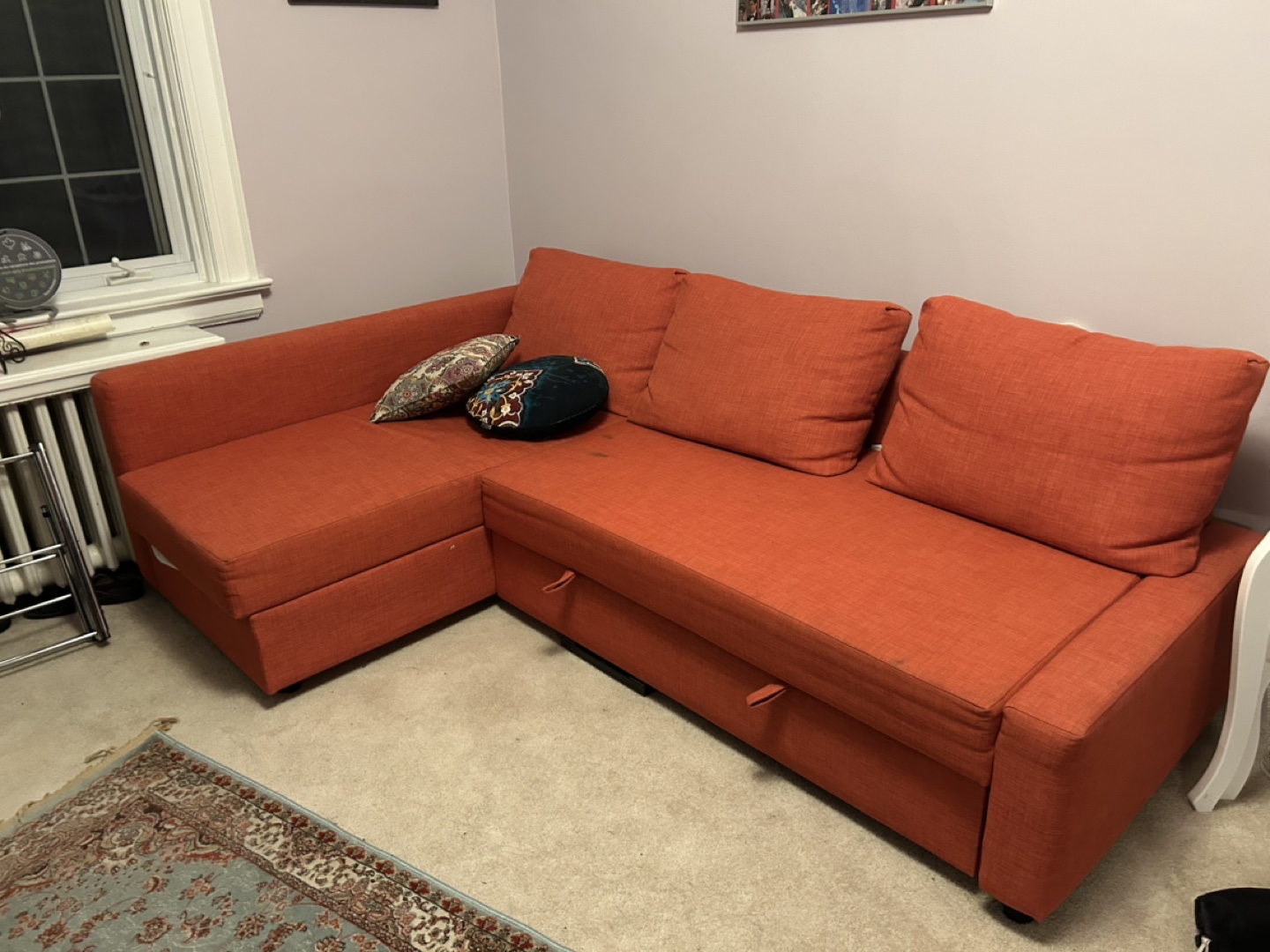IKEA FRIHETEN Corner Sofa-Bed - Orange - photo 5