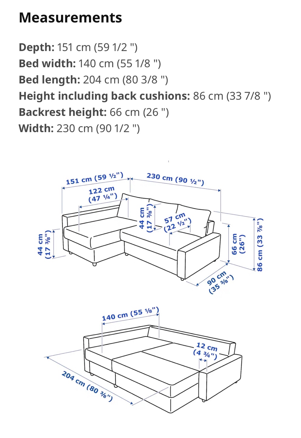 IKEA FRIHETEN Corner Sofa-Bed - Orange - photo 2