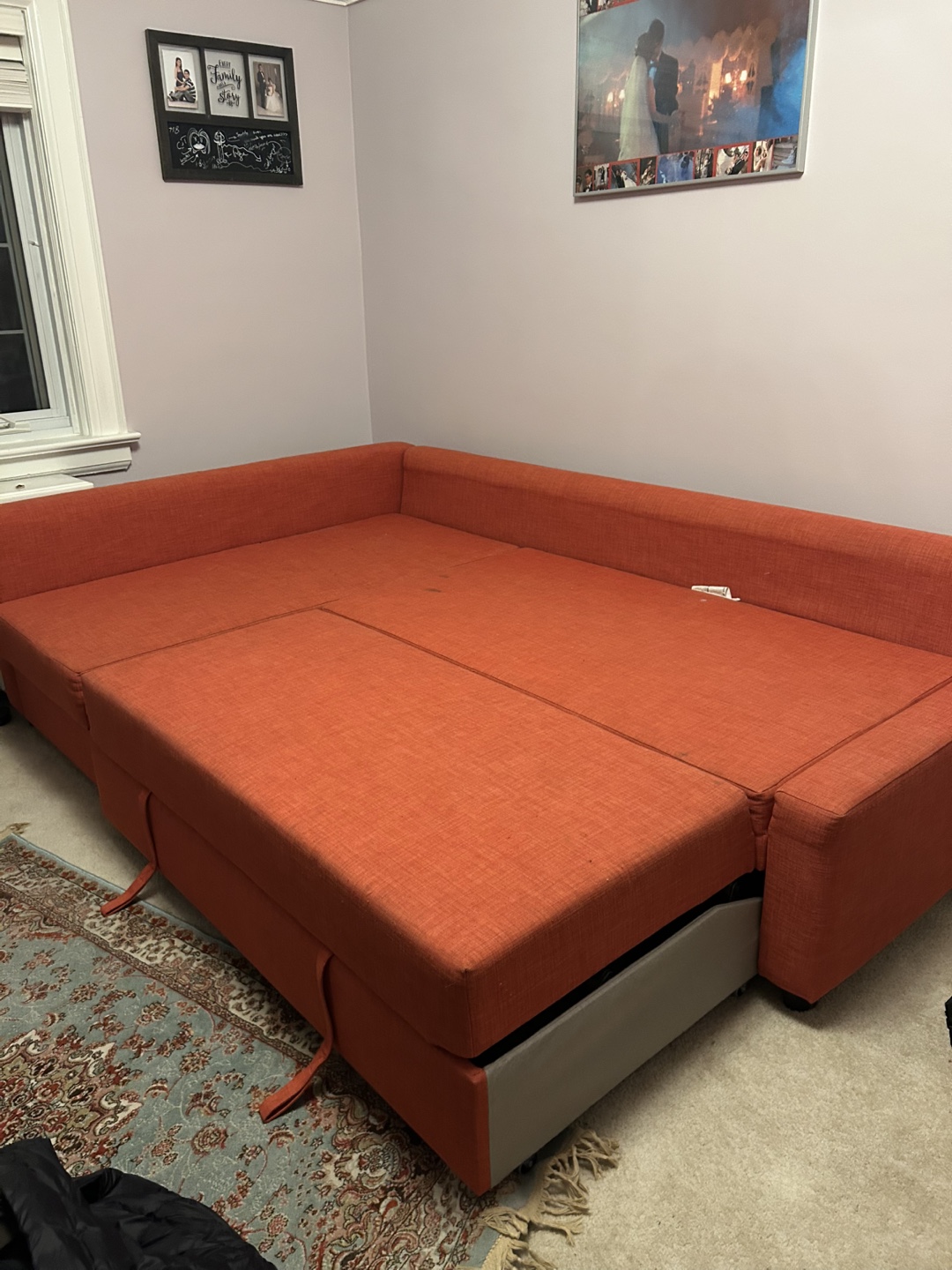 IKEA FRIHETEN Corner Sofa-Bed - Orange - photo 3