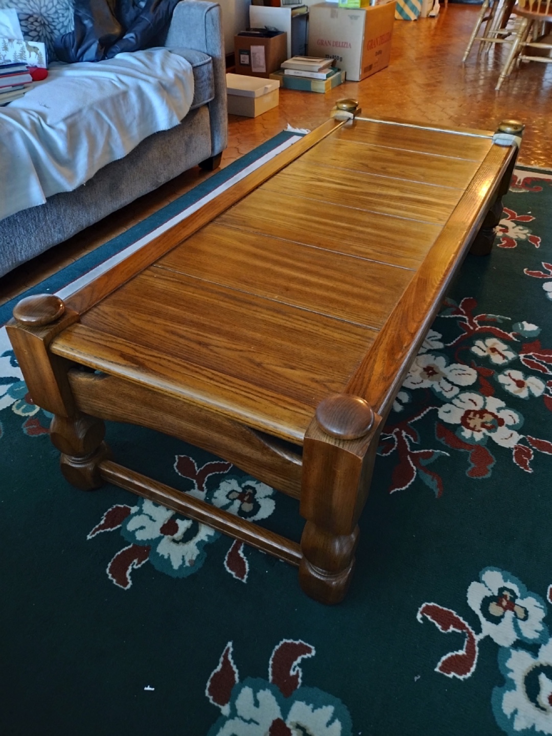 Large Solid Wood Coffee Table - photo 2